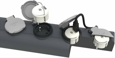 Adaptador de toma USB 2,4 A blanco
