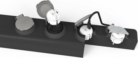 Adaptador de toma USB C 2,4 A blanco