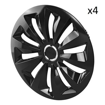 Cubierta de rueda Fox negra de 14 pulgadas&nbsp;x4 piezas