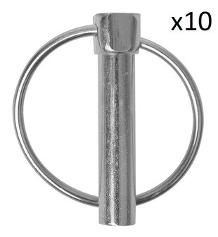 Pasador de chaveta de 10 mm con anillo&nbsp;x10 piezas