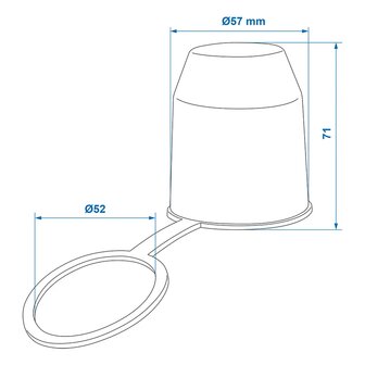 Tapa de barra de remolque de plastico con anillo x5 pieces