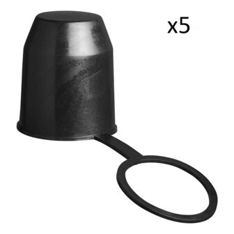 Tapa de barra de remolque de plastico con anillo x5 pieces