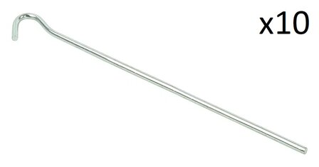 Estaca de tienda de metal de 22 cm con ojo abierto x10 stuks