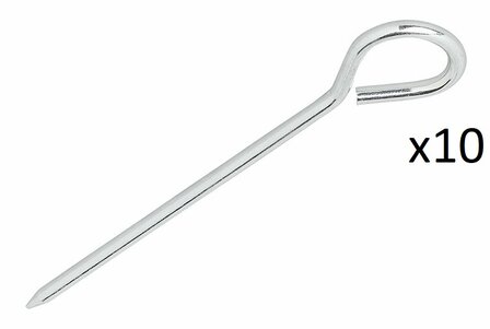 Estaca de tienda de aluminio de 19 cm con ojot x10 stuks