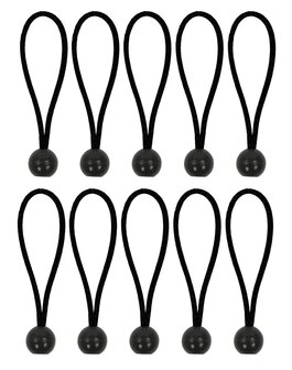 Tensor elastico para tienda de campana de 15 cm con bola de plastico - juego de 10 piezas