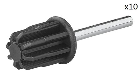 Tapa superior de 25 mm con pasador x10 stuks