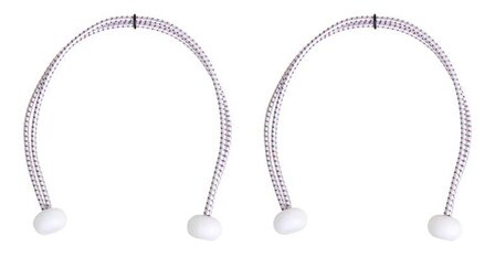 Aglutinante de vela con bolas de plastico  2 piezas en bolsa  40 cm  color blanco