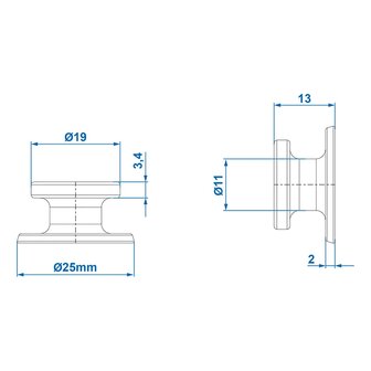 Soporte de cable redondo de plastico x10 piezas