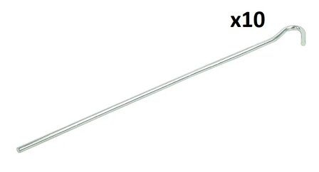 Estaca de tienda de metal de 25 cm con ojo abierto x10 piezas