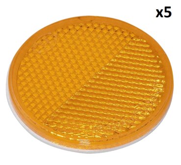 Reflector naranja autoadhesivo de 60 mm x5 piezas