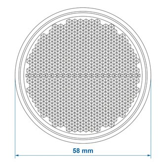 Reflector rojo autoadhesivo de 58 mm con placa base x5 piezas
