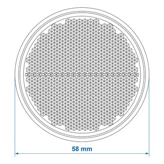 Reflector blanco 58mm autoadhesivo con placa base x5 piezas