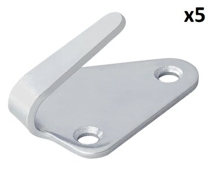 Gancho de cuerda de metal curvado de 40x45 mm x5 piezas