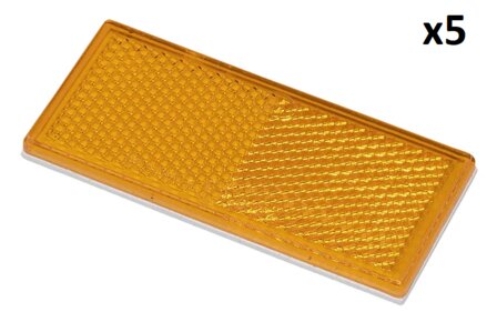 Reflector naranja autoadhesivo 82x36mm x5 piezas