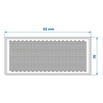 Reflector blanco 82x36mm autoadhesivo x5 piezas