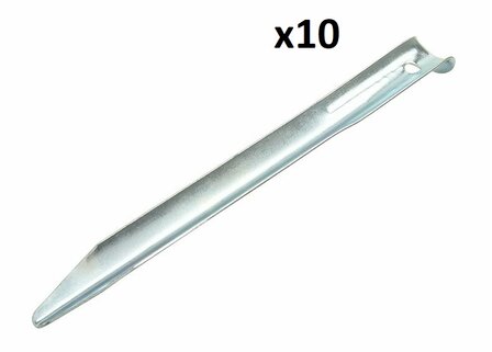 Estaca de tienda de metal de 22 cm de media cana x10 piezas
