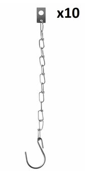 Cadena de seguridad metalica de 24cm x10 piezas