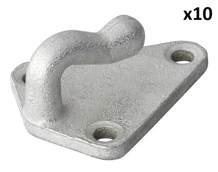 Gancho de cuerda de metal 40x45mm x10 pieza