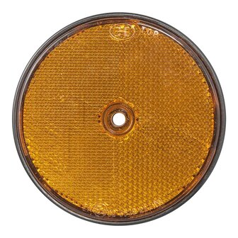 Reflector naranja de 80 mm con montaje por tornillo x10 piezas