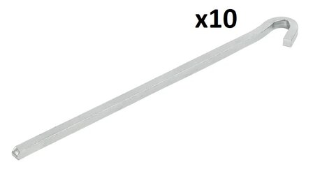 Clavija de roca cuadrada de metal de 22 cm x10 piezas