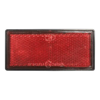 Reflector rojo 85x39mm autoadhesivo con placa base x10 piezas