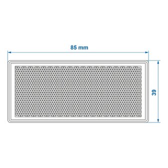 Reflector blanco 85x39mm autoadhesivo con placa base x10 piezas