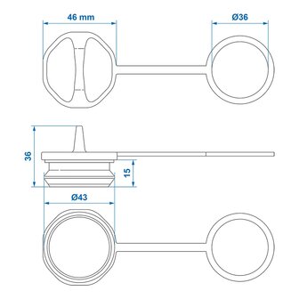 Tapa protectora para adaptador hembra x10 unidades