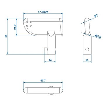 Llave para interruptor de alimentacion principal x10 piezas