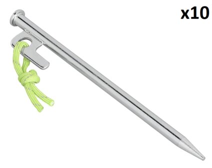 Piqueta de roca 20 cm acero galvanizado con gancho en forma de P Heavy Duty x10 unidades