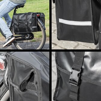 Alforja doble para bicicleta 40L impermeable