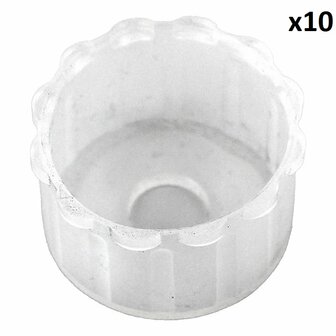Tapa protectora de plastico x10 piezas