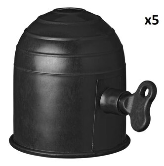 Tapa de barra de remolque negra con cerradura x5 piezas