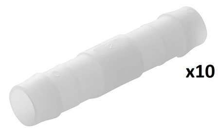 Racor recto para manguera 12 mm x10 unidades