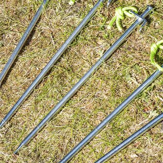 Piqueta de tierra 30 cm de acero galvanizado con gancho en L Heavy Duty x10 unidades