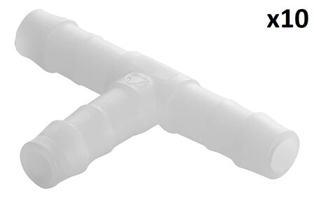 Conector de manguera Pieza en T de 10 mm por pieza
