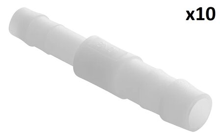 Reductor de manguera recto 10x8 mm x10 piezas