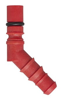 Racor de manguera con junta torica para mangueras de 10/12 mm rojo x5 piezas
