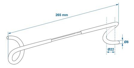 Gancho colgante de doble cara para poste de tienda 26,5 cm