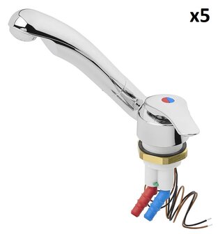 Grifo mezclador ceramico Samba diametro 39 mm cromo x5 unidades