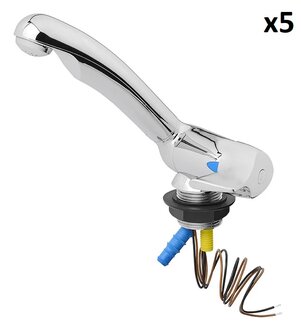 Grifo de agua fria Keramik Style 12V diametro 33 mm cromo x5 unidades