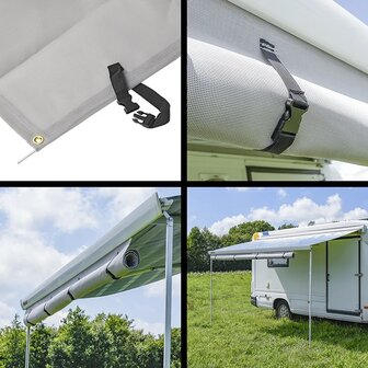 Protector solar frontal para toldos de techo y pared 280 x 200 cm