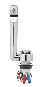Grifo mezclador ceramico Samba diametro 33 mm cromo x5 unidades