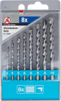 Juego de brocas para piedra 3 - 10 mm 8 piezas