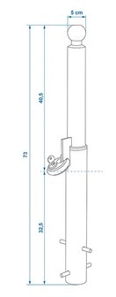 Poste de estacionamiento para remolque o caravana