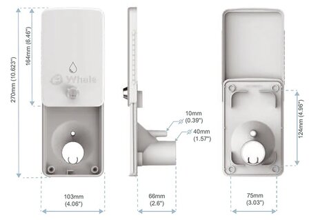 Tapa empotrable gris con cerradura