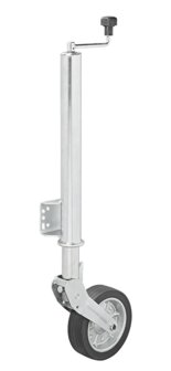 Rueda jockey 570/60 mm con llanta metalica grande y neumatico de goma 220 x 65 mm, plegable 300 kg