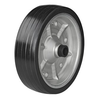 Neumatico para rueda jockey con llanta metalica grande y neumatico de goma 220 x 65 mm, 500 kg
