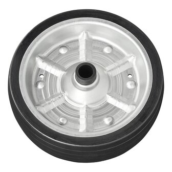 Neumatico para rueda jockey con llanta metalica grande y neumatico de goma 220 x 65 mm, 500 kg