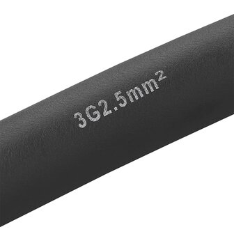 Juego CEE con cable de extension de 20 m 3x2,5 mm y cable adaptador de 40 cm de enchufe Schuko a CEE en bolsa de almacenamiento