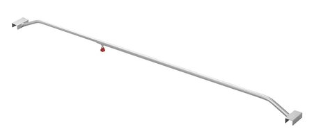 Soporte de lona de aluminio extensible de 132 a 204 cm para lona de remolque